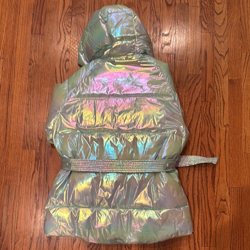 Noize Iridescent Mint Puffer Coat - Picture 4 of 5
